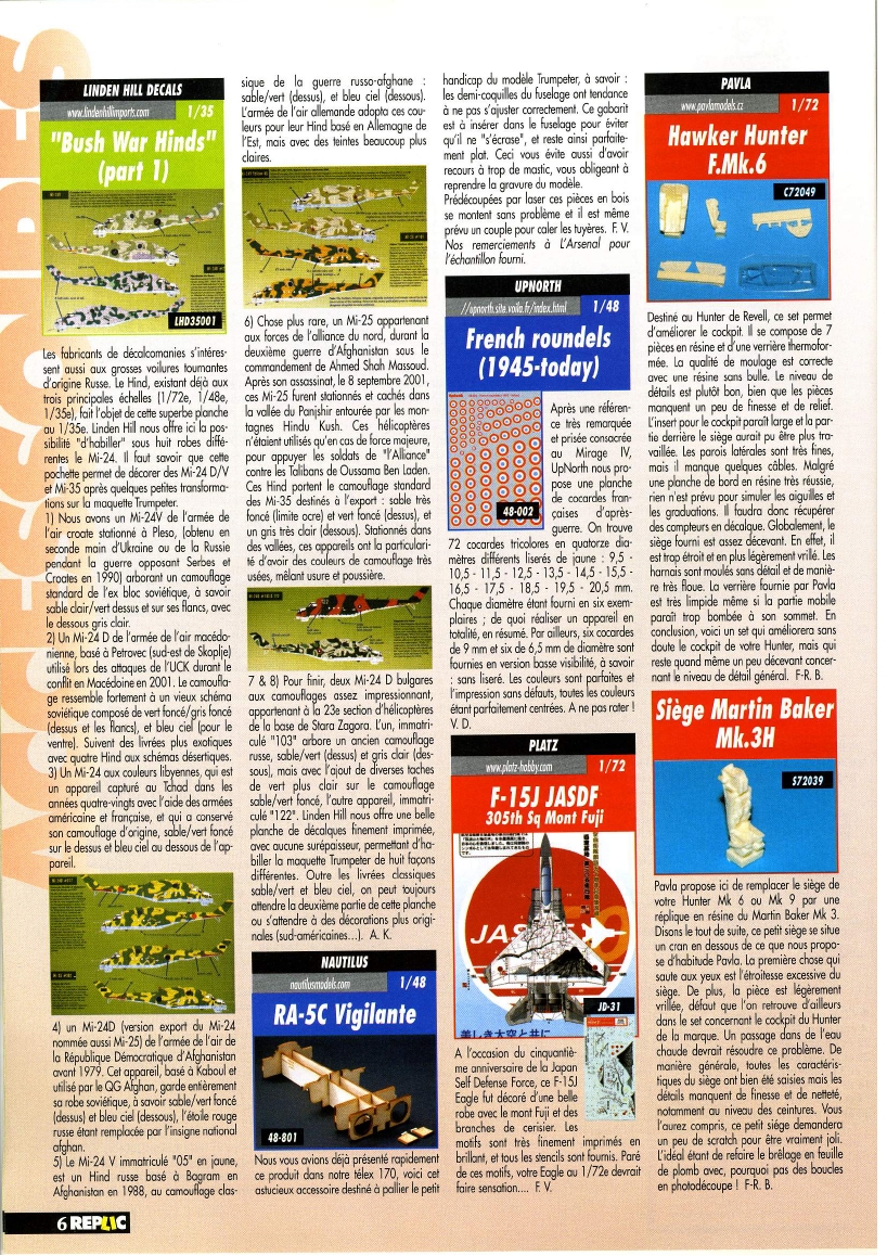 Replic 174 - Hawker Typhoon, Hawker Hunter, McDD F3H-2N Demon